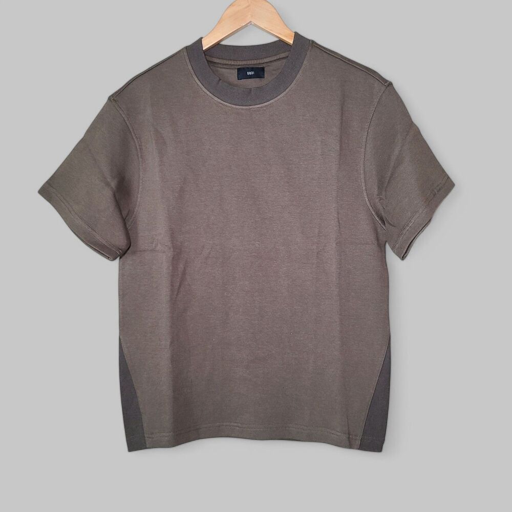GODI Classic Tee Olive Green Shirt Men's Size XS Heavy Duty Cotton Ribbed NWOT